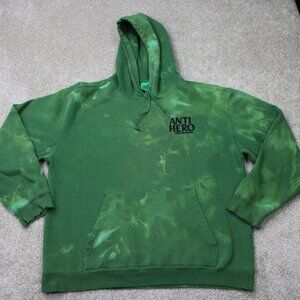VTG Antihero Skateboarding Hoodie Mens XL Green Skater Grunge Y2K Pocket Hooded